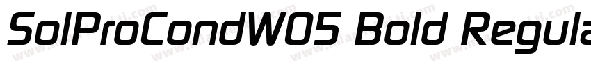 SolProCondW05 Bold Regular字体转换